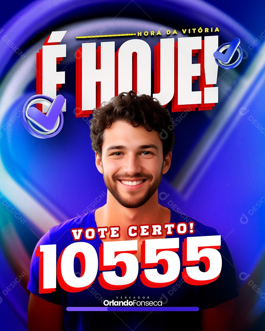 Política Candidato a Vereador Orlando Fonseca Social Media PSD Editável