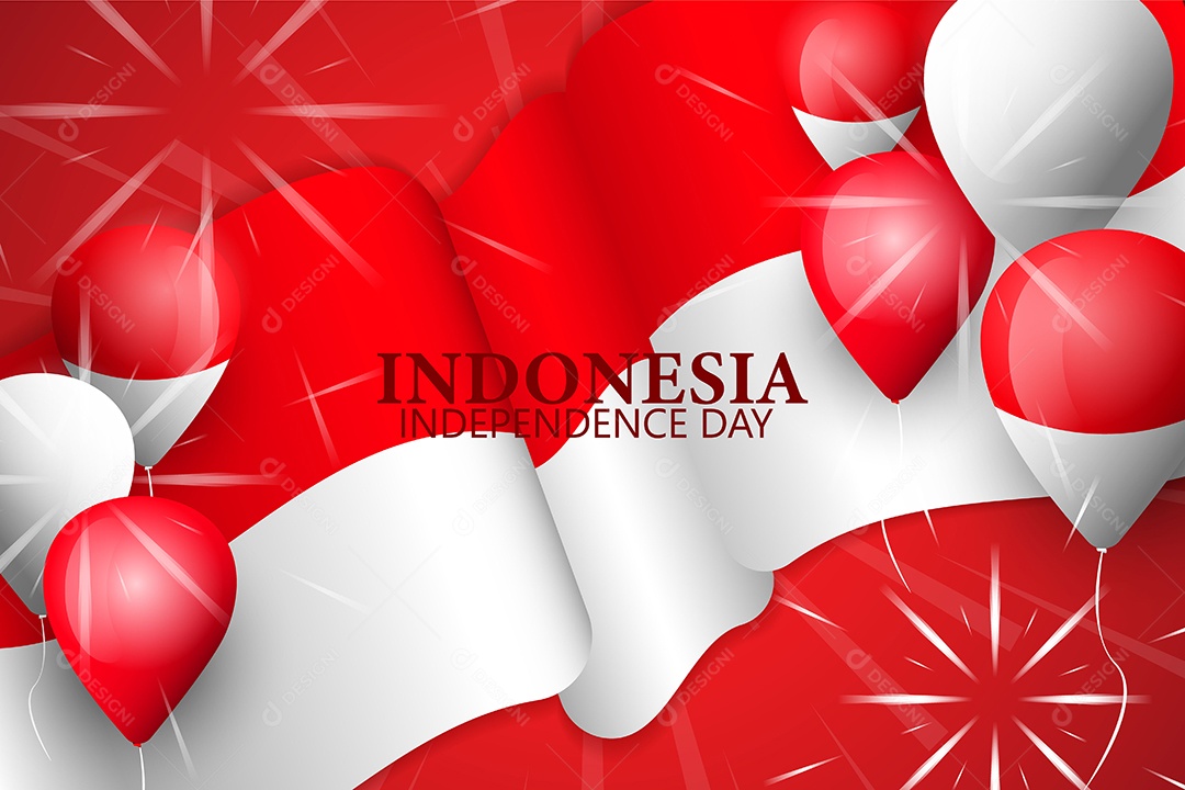 Dia da Independência da Indonésia Vetor EPS