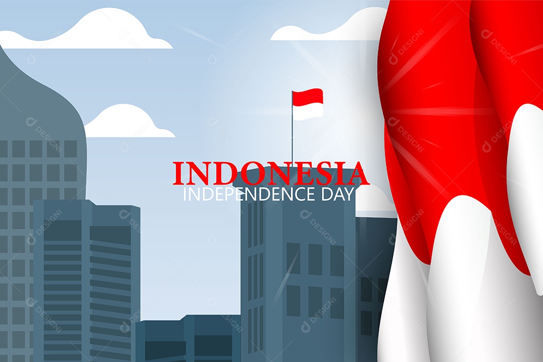 Dia da Independência da Indonésia Vetor EPS