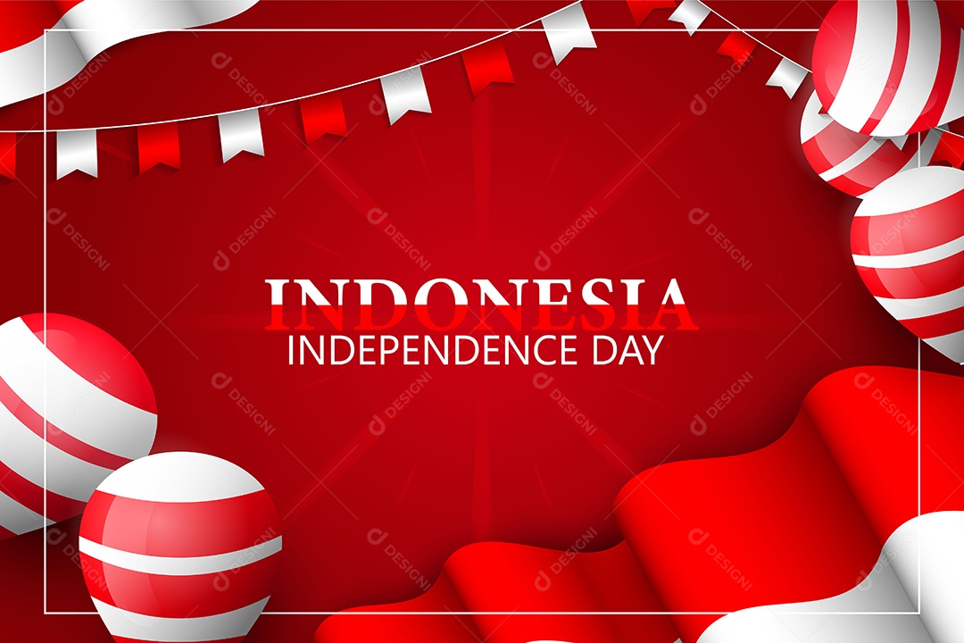 Dia da Independência da Indonésia Vetor EPS