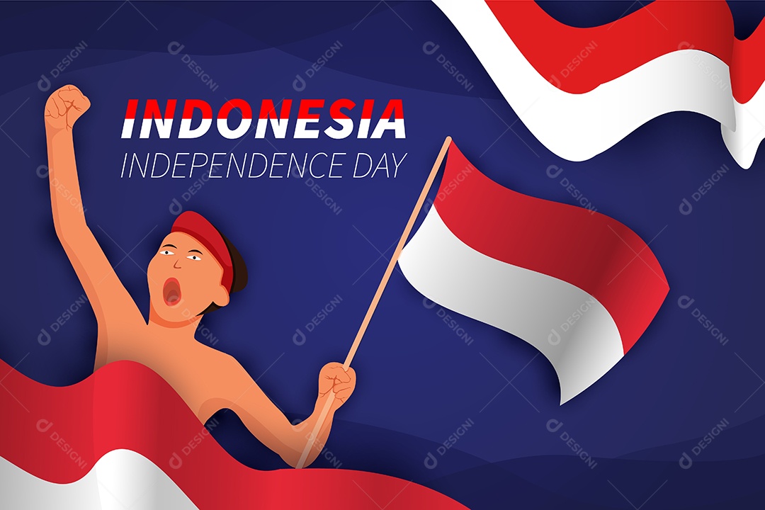 Dia da Independência da Indonésia Vetor EPS