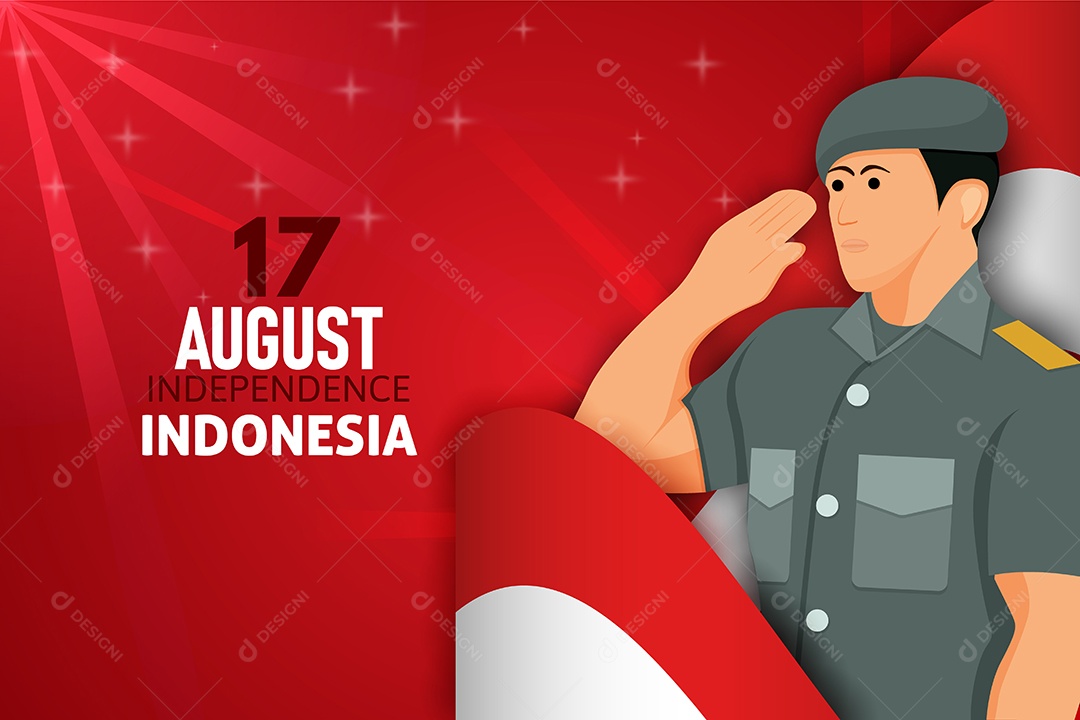 Dia da Independência da Indonésia Vetor EPS
