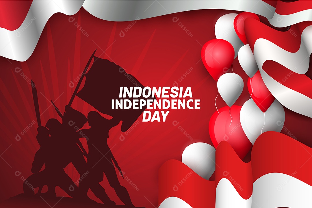 Dia da Independência da Indonésia Vetor EPS