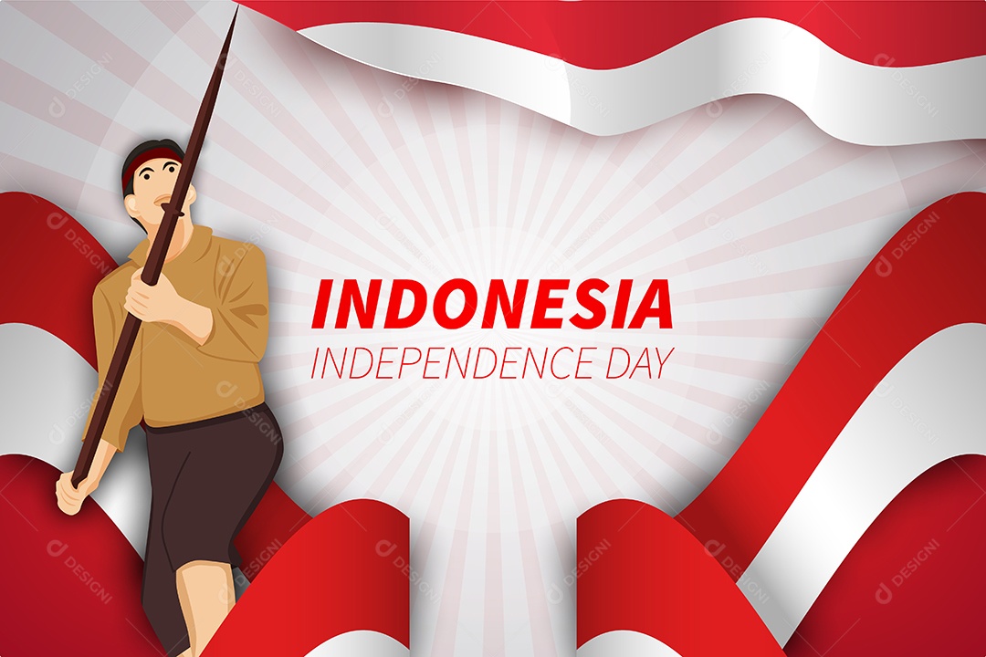 Dia da Independência da Indonésia Vetor EPS
