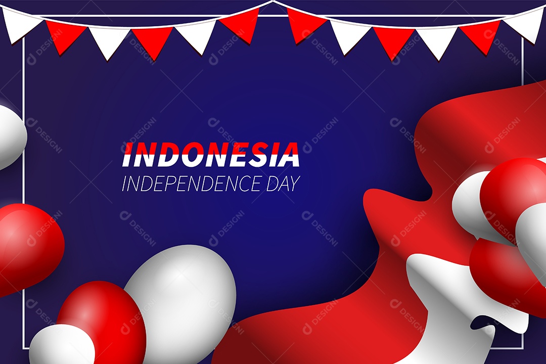 Dia da Independência da Indonésia Vetor EPS