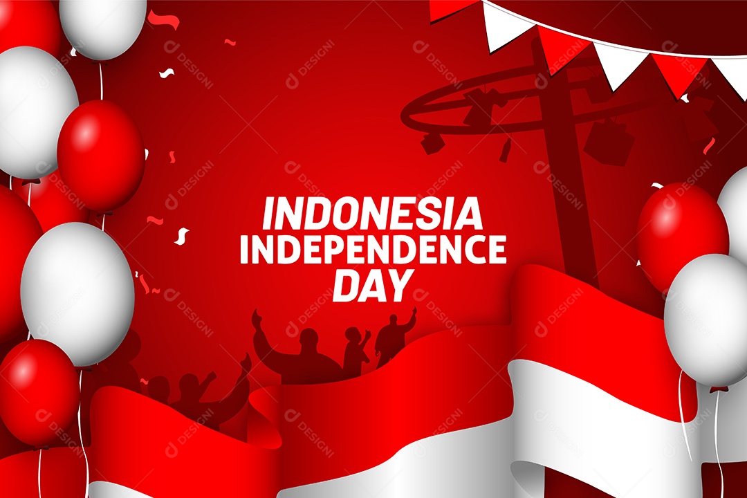 Dia da Independência da Indonésia Vetor EPS
