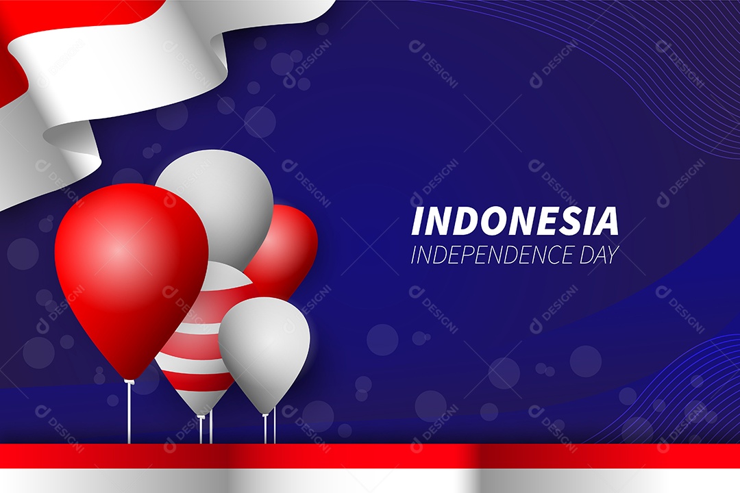 Dia da Independência da Indonésia Vetor EPS