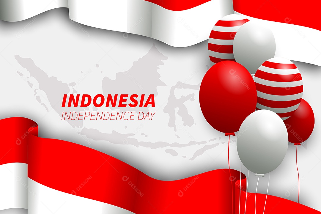 Dia da Independência da Indonésia Vetor EPS