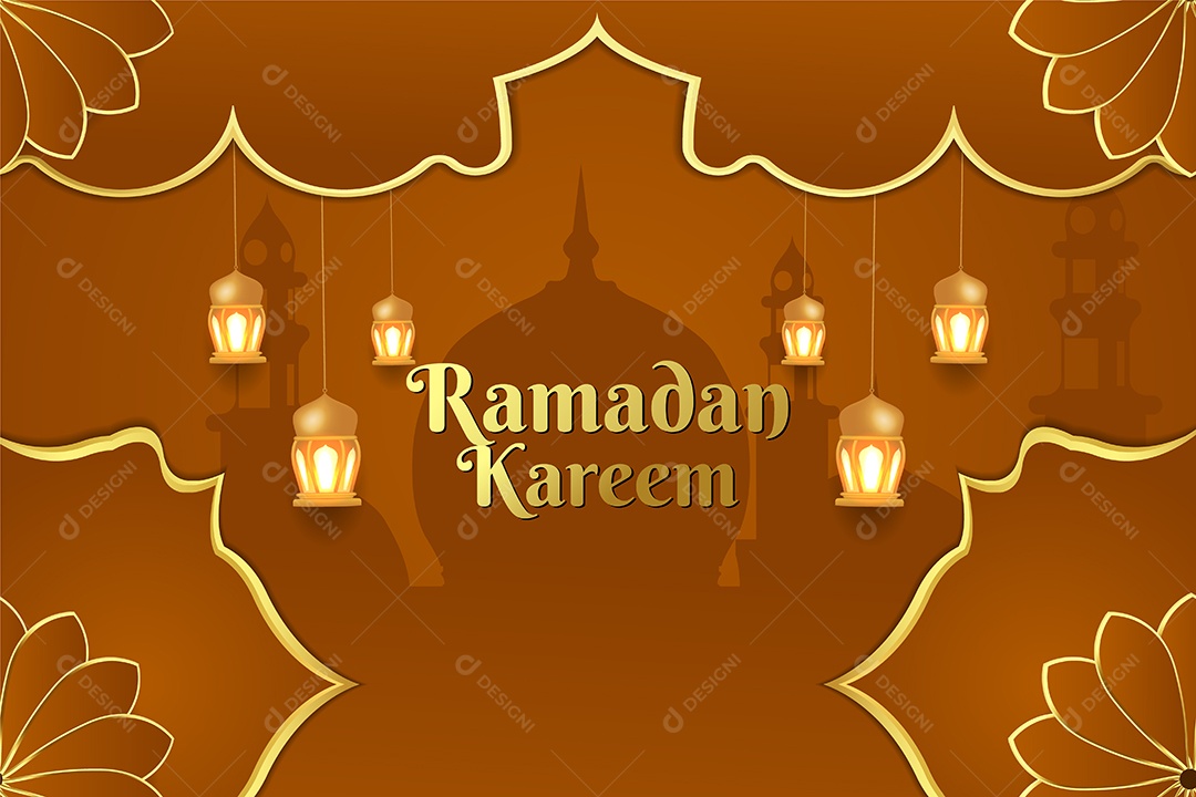 Background do Ramadã Ilustração Vetor EPS