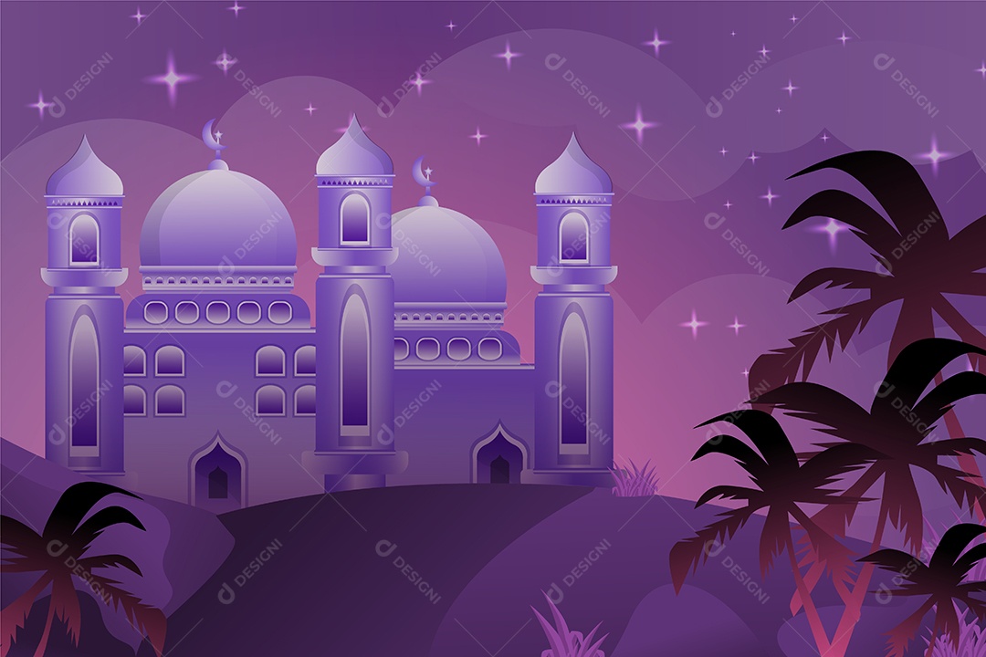 Background do Ramadã Ilustração Vetor EPS