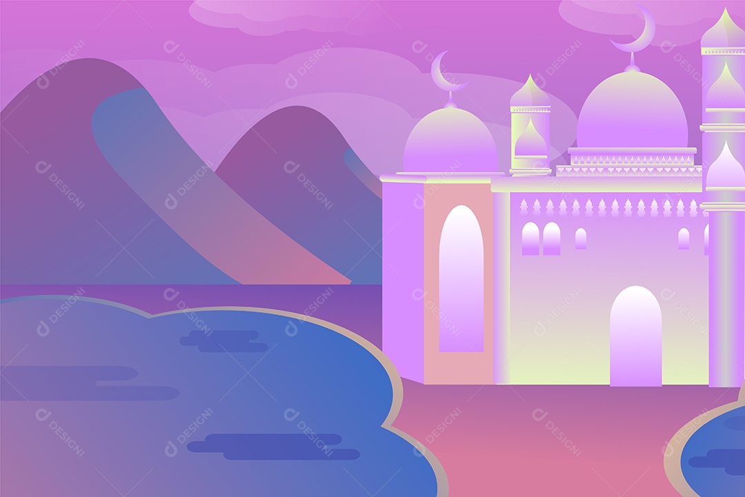 Background do Ramadã Ilustração Vetor EPS