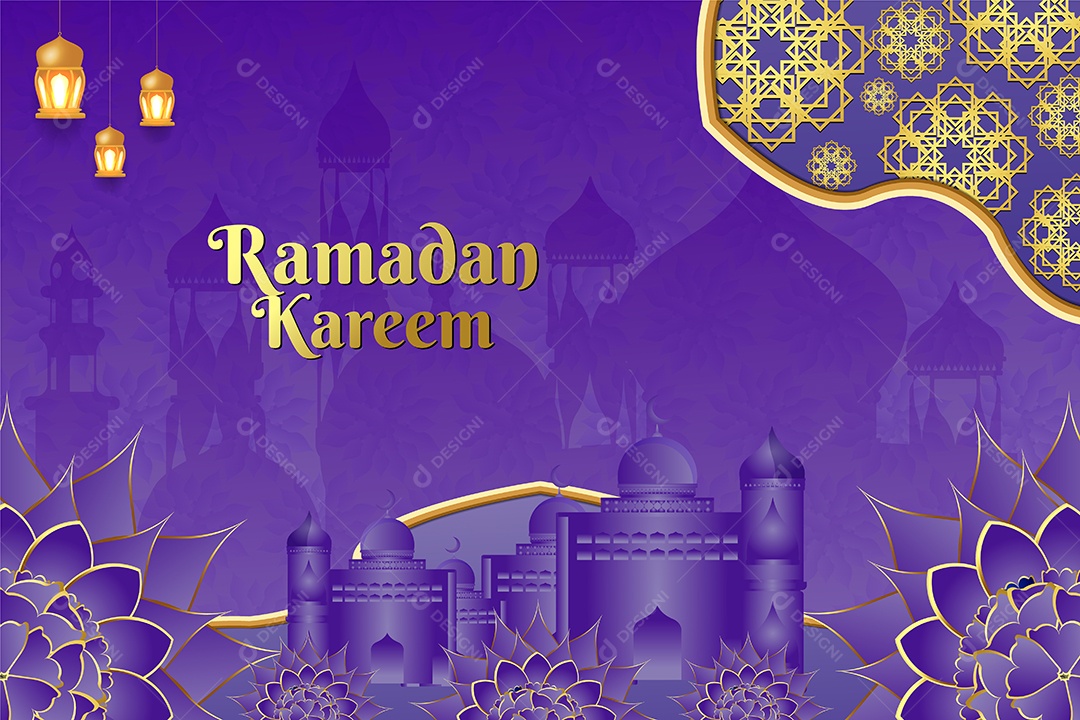 Background do Ramadã Ilustração Vetor EPS