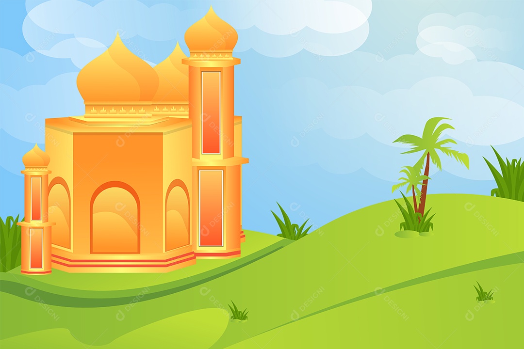 Background do Ramadã Ilustração Vetor EPS