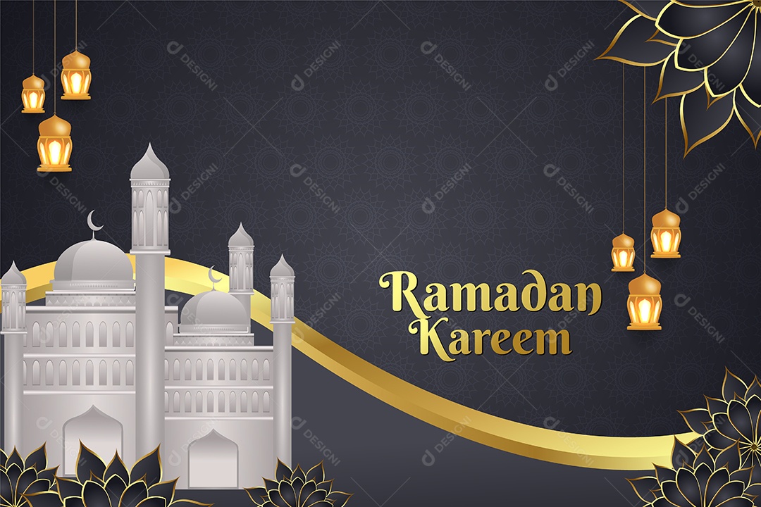 Background do Ramadã Ilustração Vetor EPS