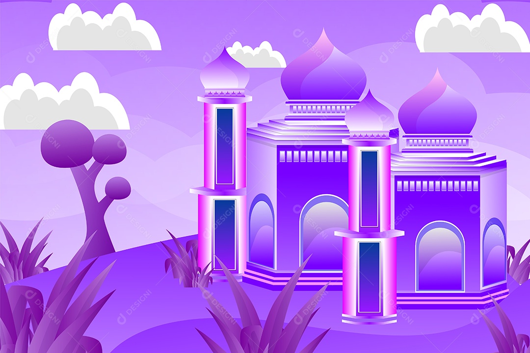 Background do Ramadã Ilustração Vetor EPS