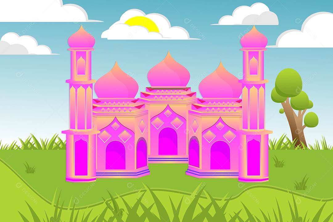 Background do Ramadã Ilustração Vetor EPS