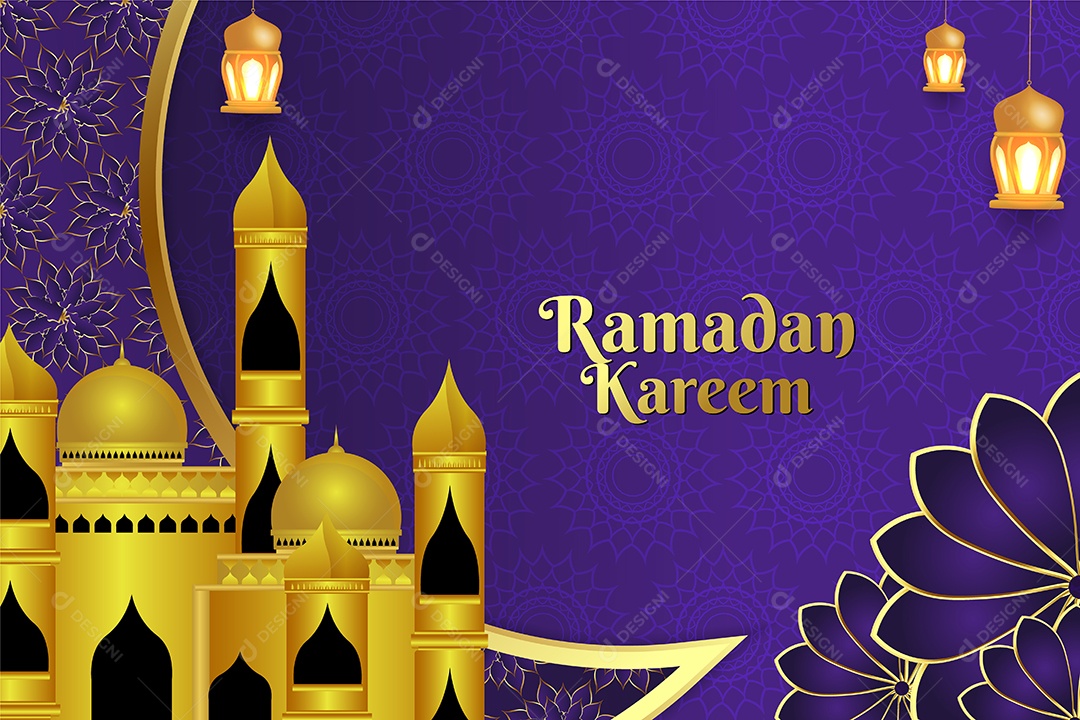 Background do Ramadã Ilustração Vetor EPS