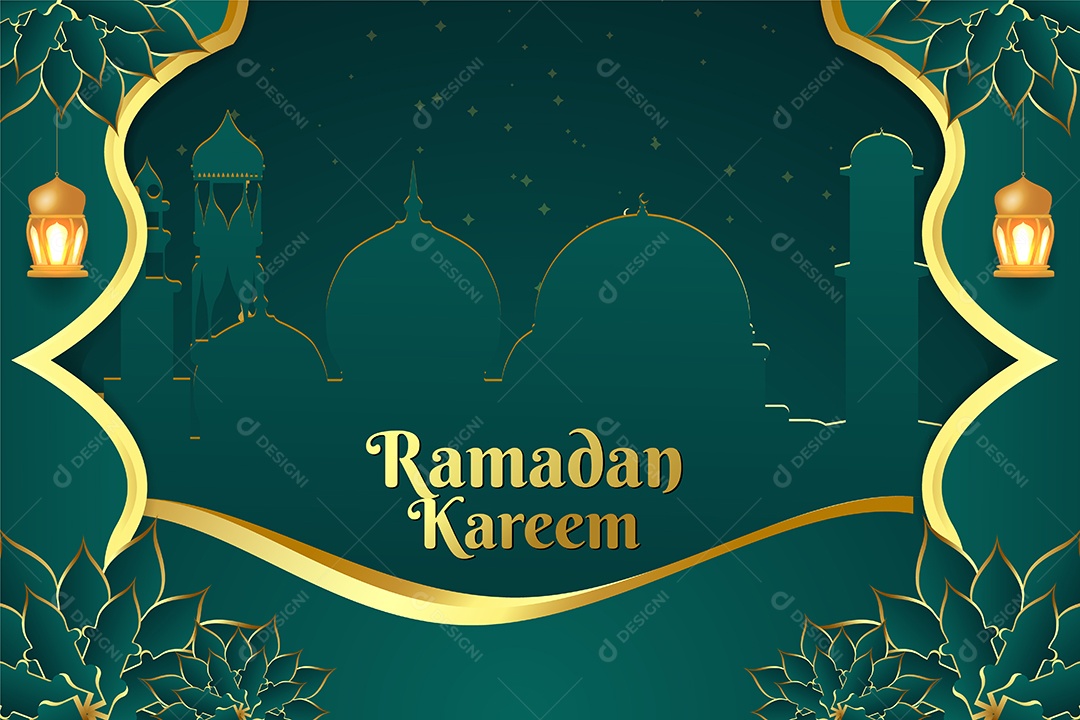 Background do Ramadã Ilustração Vetor EPS