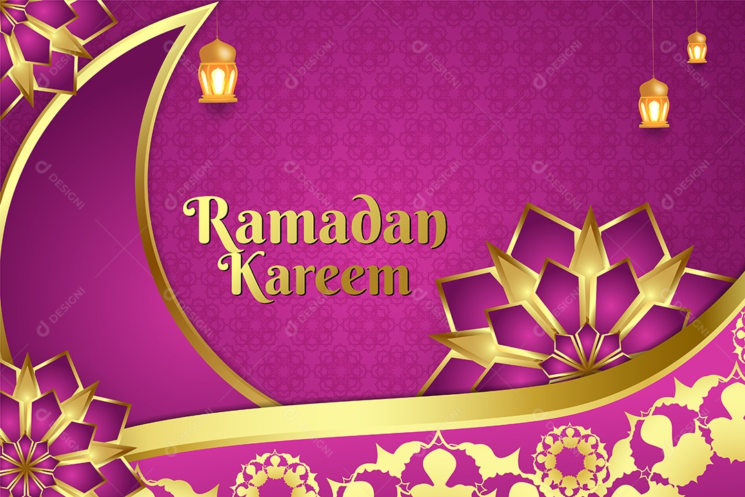 Background do Ramadã Ilustração Vetor EPS