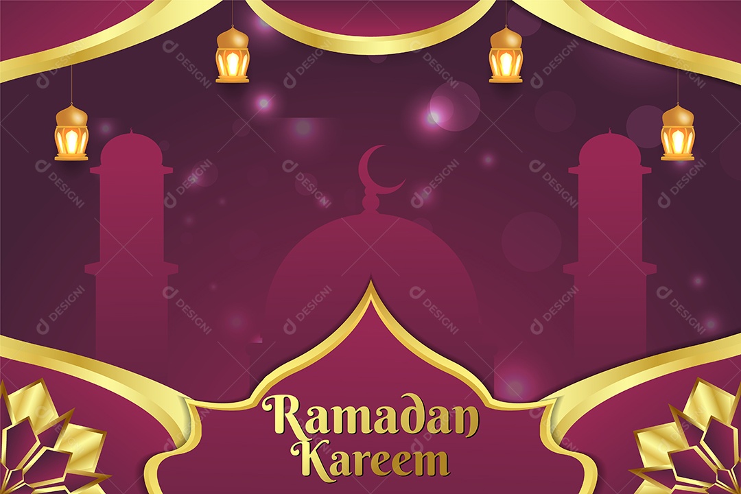 Background do Ramadã Ilustração Vetor EPS