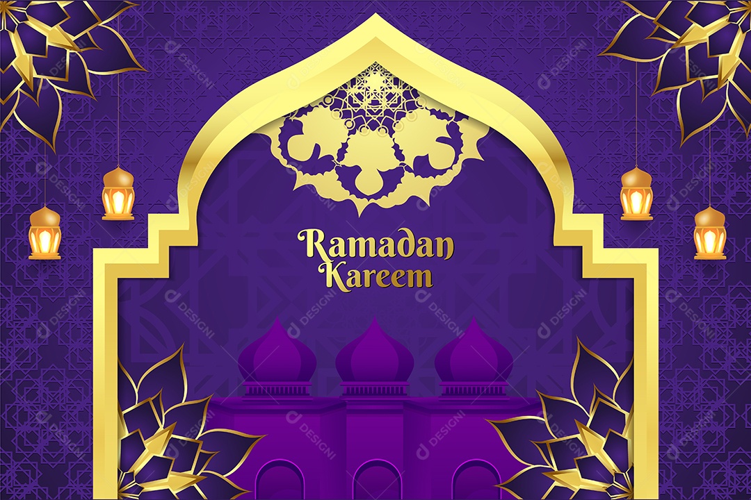 Background do Ramadã Ilustração Vetor EPS