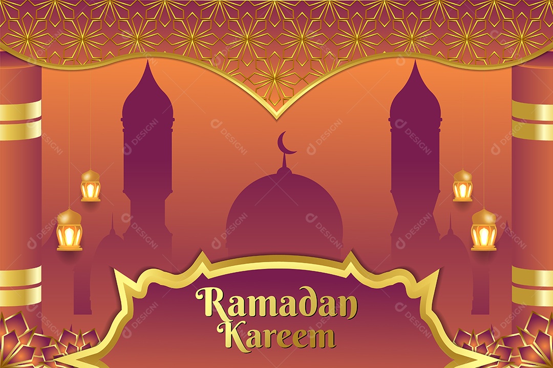 Background do Ramadã Ilustração Vetor EPS