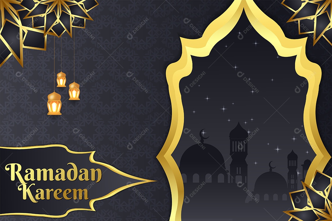 Background do Ramadã Ilustração Vetor EPS