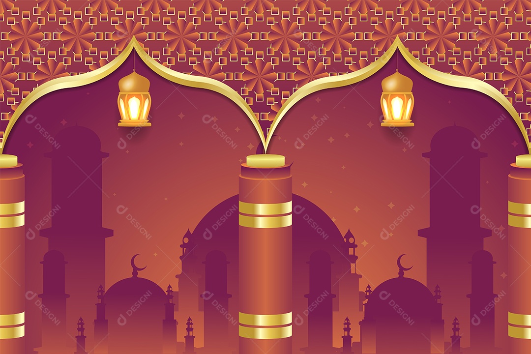 Background do Ramadã Ilustração Vetor EPS