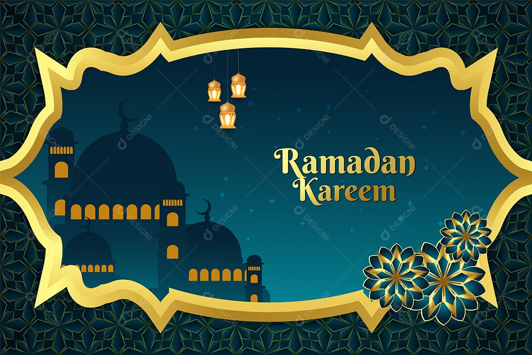 Background do Ramadã Ilustração Vetor EPS