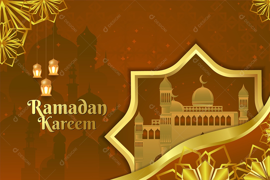 Background do Ramadã Ilustração Vetor EPS