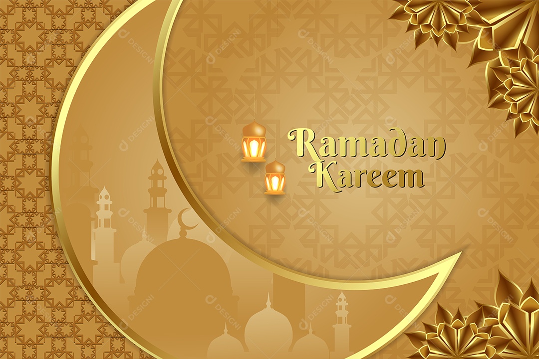 Background do Ramadã Ilustração Vetor EPS