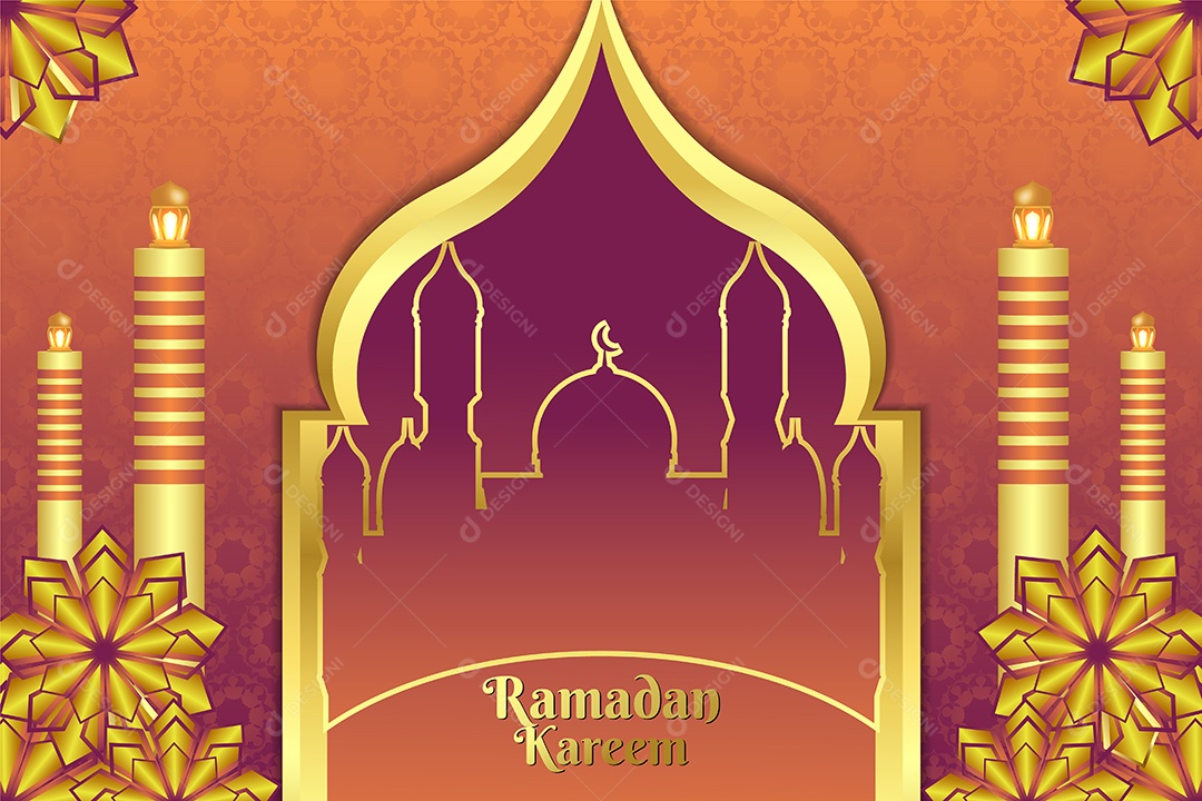 Background do Ramadã Ilustração Vetor EPS