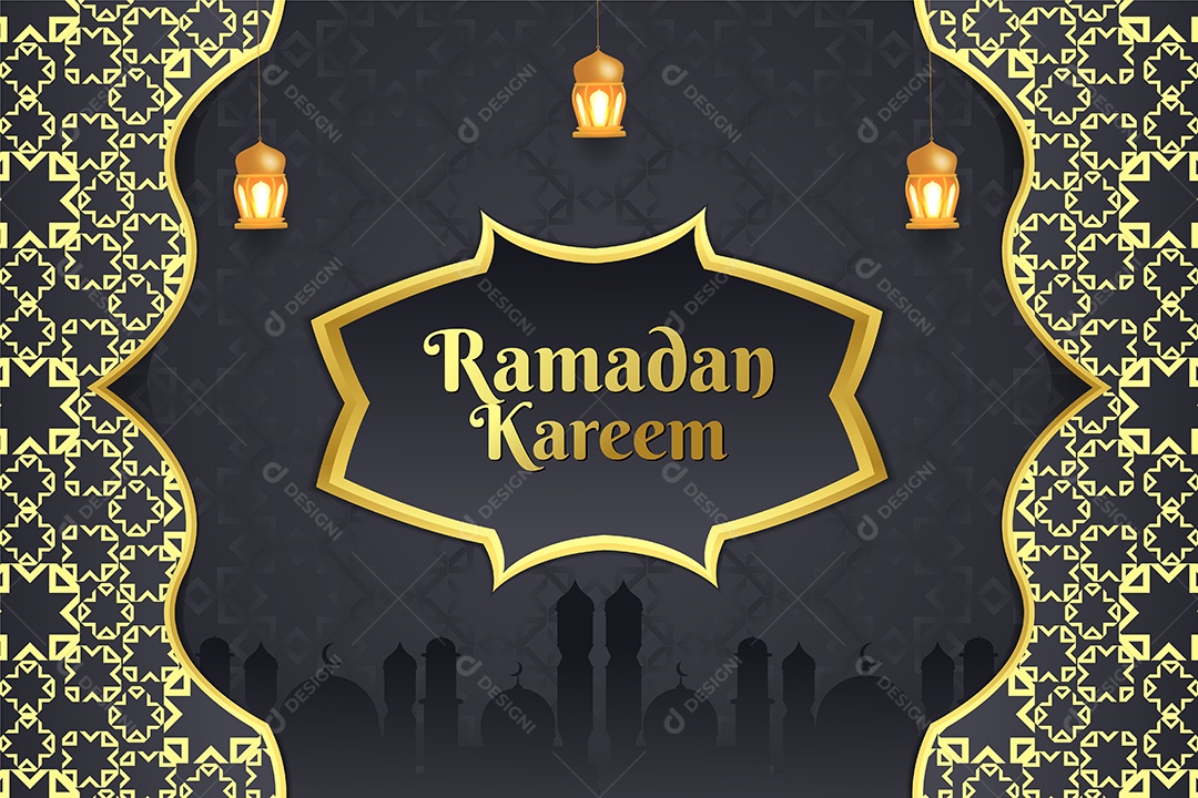 Background do Ramadã Ilustração Vetor EPS