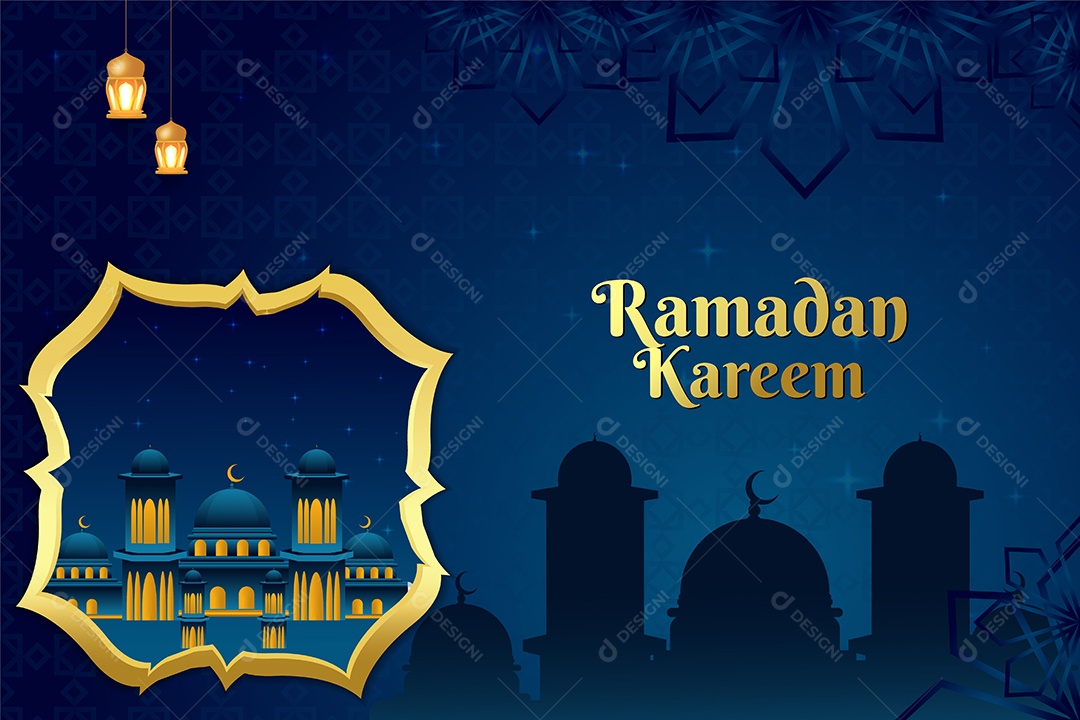 Background do Ramadã Ilustração Vetor EPS