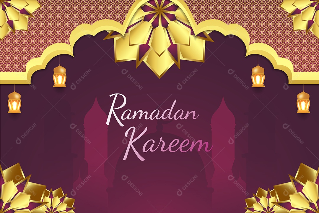 Background do Ramadã Ilustração Vetor EPS