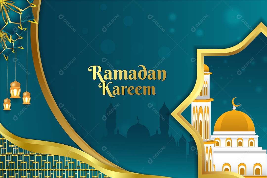 Background do Ramadã Ilustração Vetor EPS