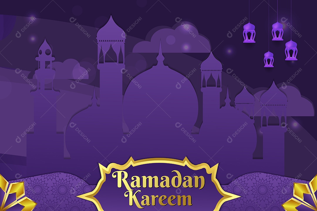 Background do Ramadã Ilustração Vetor EPS