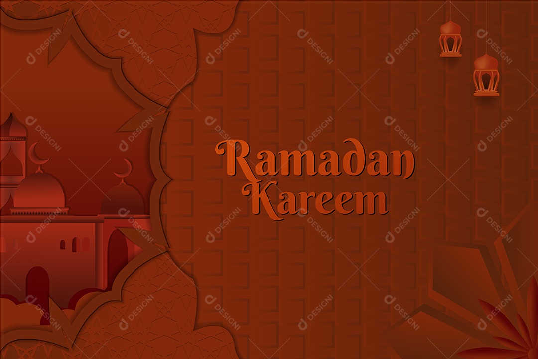 Background do Ramadã Ilustração Vetor EPS