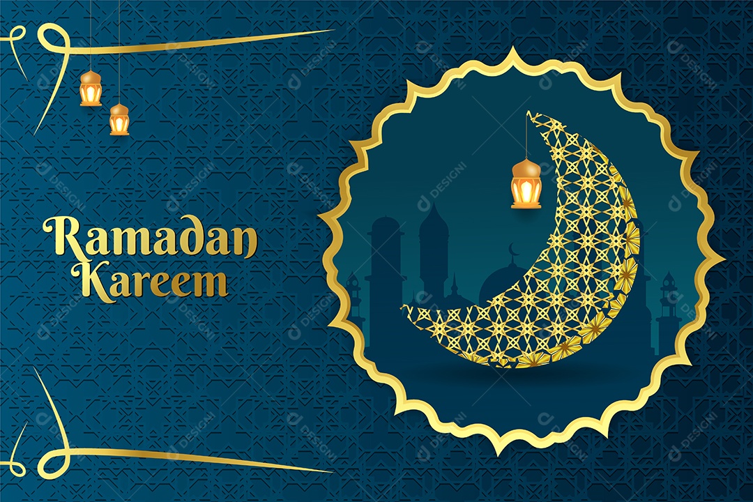 Background do Ramadã Ilustração Vetor EPS