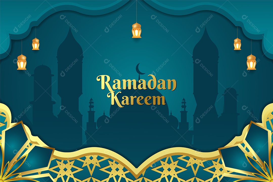 Background do Ramadã Ilustração Vetor EPS