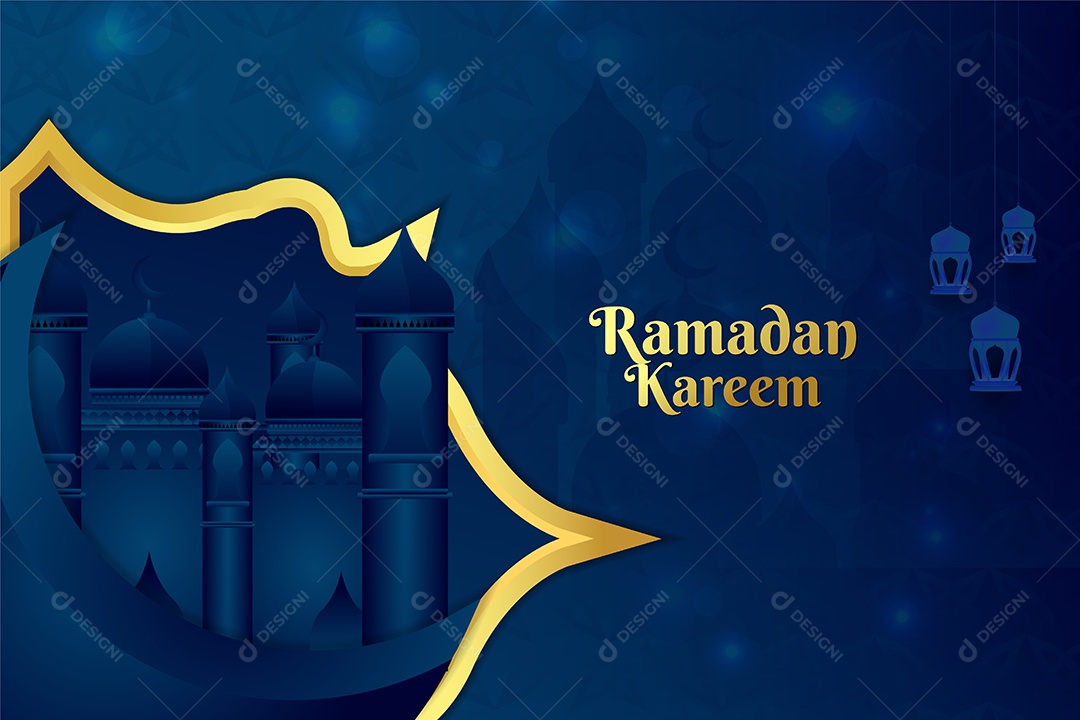 Background do Ramadã Ilustração Vetor EPS