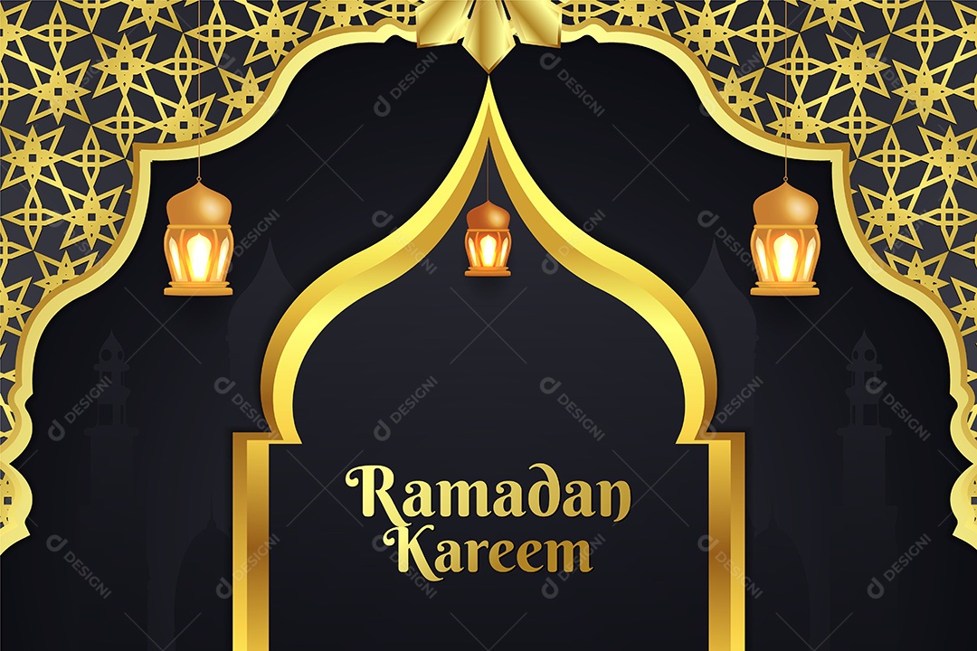 Background do Ramadã Ilustração Vetor EPS