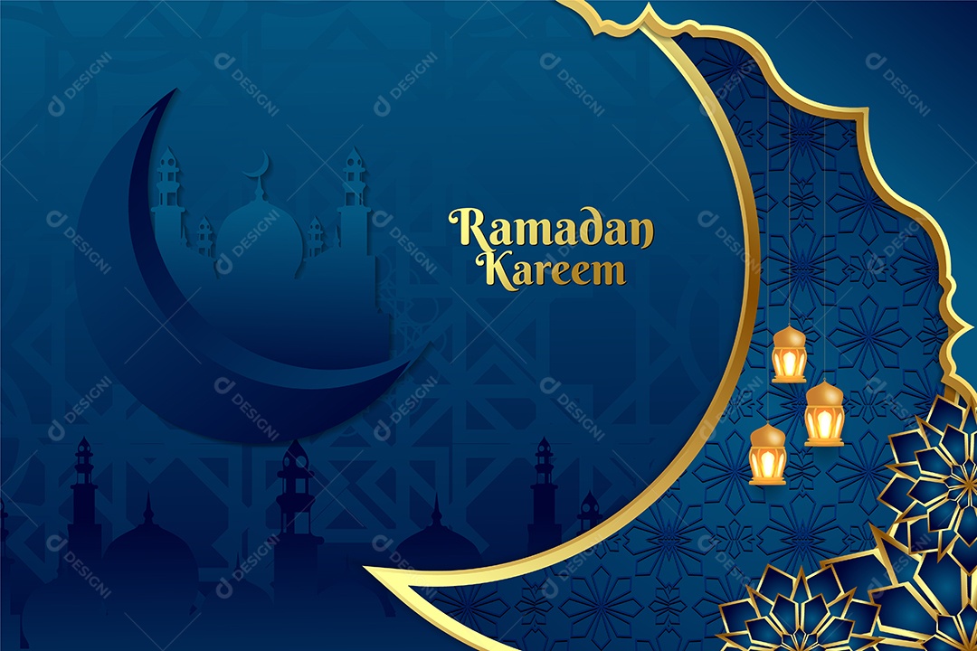 Background do Ramadã Ilustração Vetor EPS