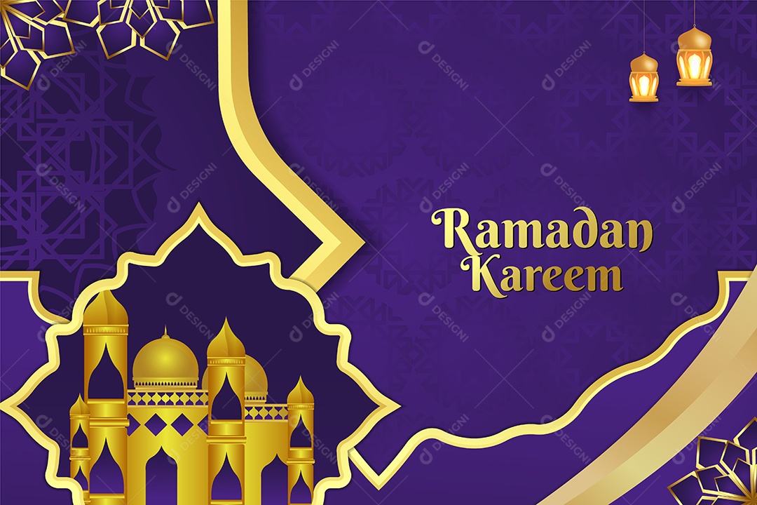 Background do Ramadã Ilustração Vetor EPS