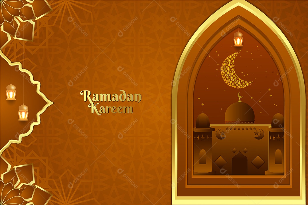 Background do Ramadã Ilustração Vetor EPS