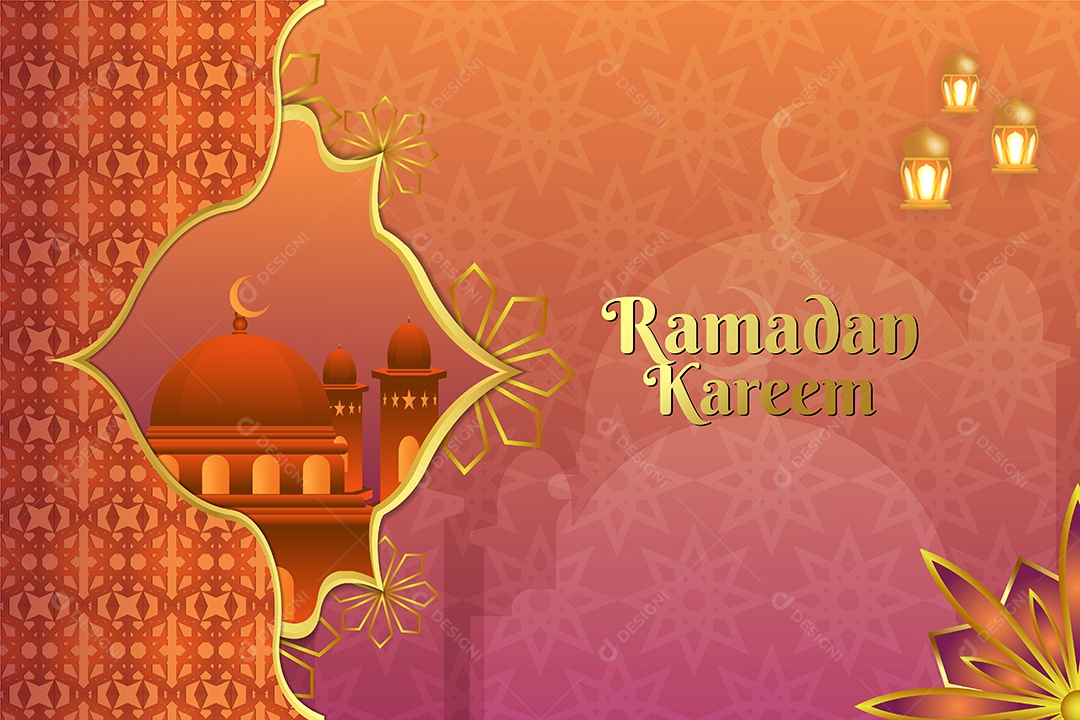 Background do Ramadã Ilustração Vetor EPS