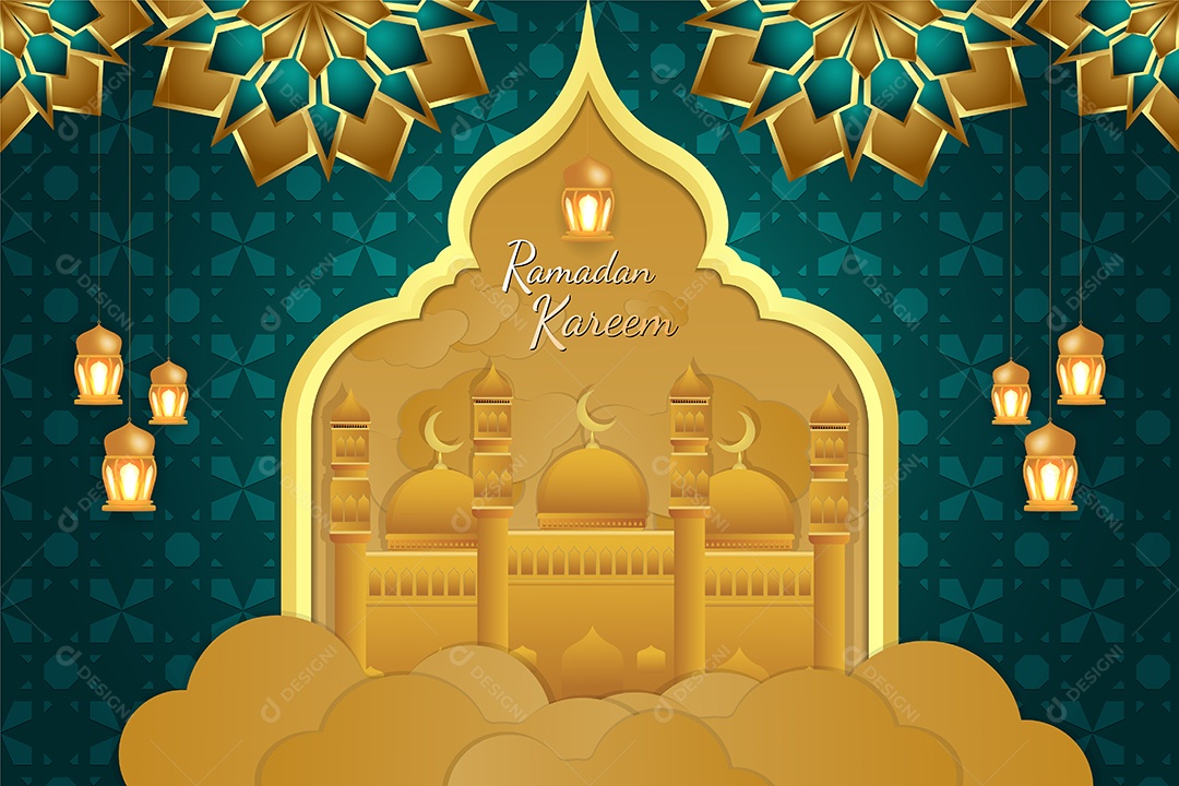 Background do Ramadã Ilustração Vetor EPS