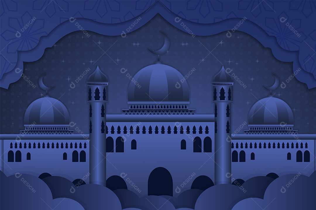 Background do Ramadã Ilustração Vetor EPS