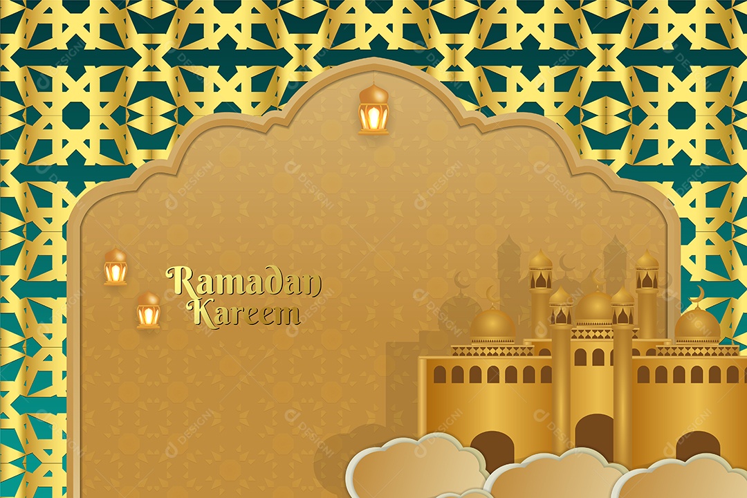 Background do Ramadã Ilustração Vetor EPS