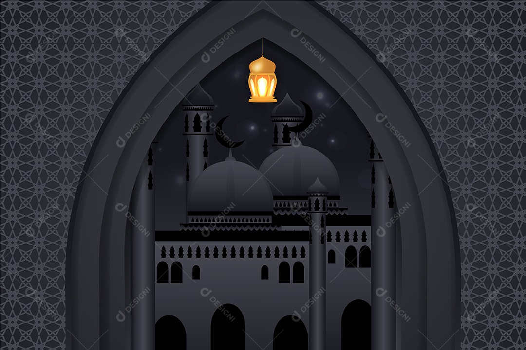 Background do Ramadã Ilustração Vetor EPS